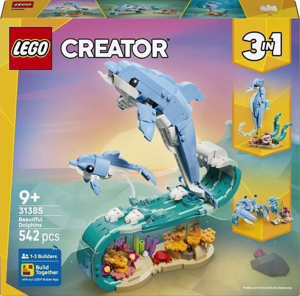 LEGO® Creator Meren eläimet: kauniit delfiinit 31385
