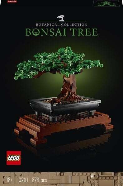 LEGO® Icons 10281 Bonsai, Rakennus, Koristekukat, Bonsai-setti, Kasvit ja Puu, LEGO Botanicals -kokoelma, aikuisille