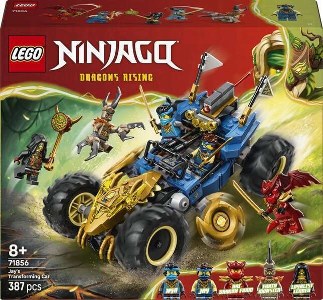 LEGO NINJAGO 71856 Jayn Muunneltava Auto - Rakennussetti 8 vuotta - Lahja
