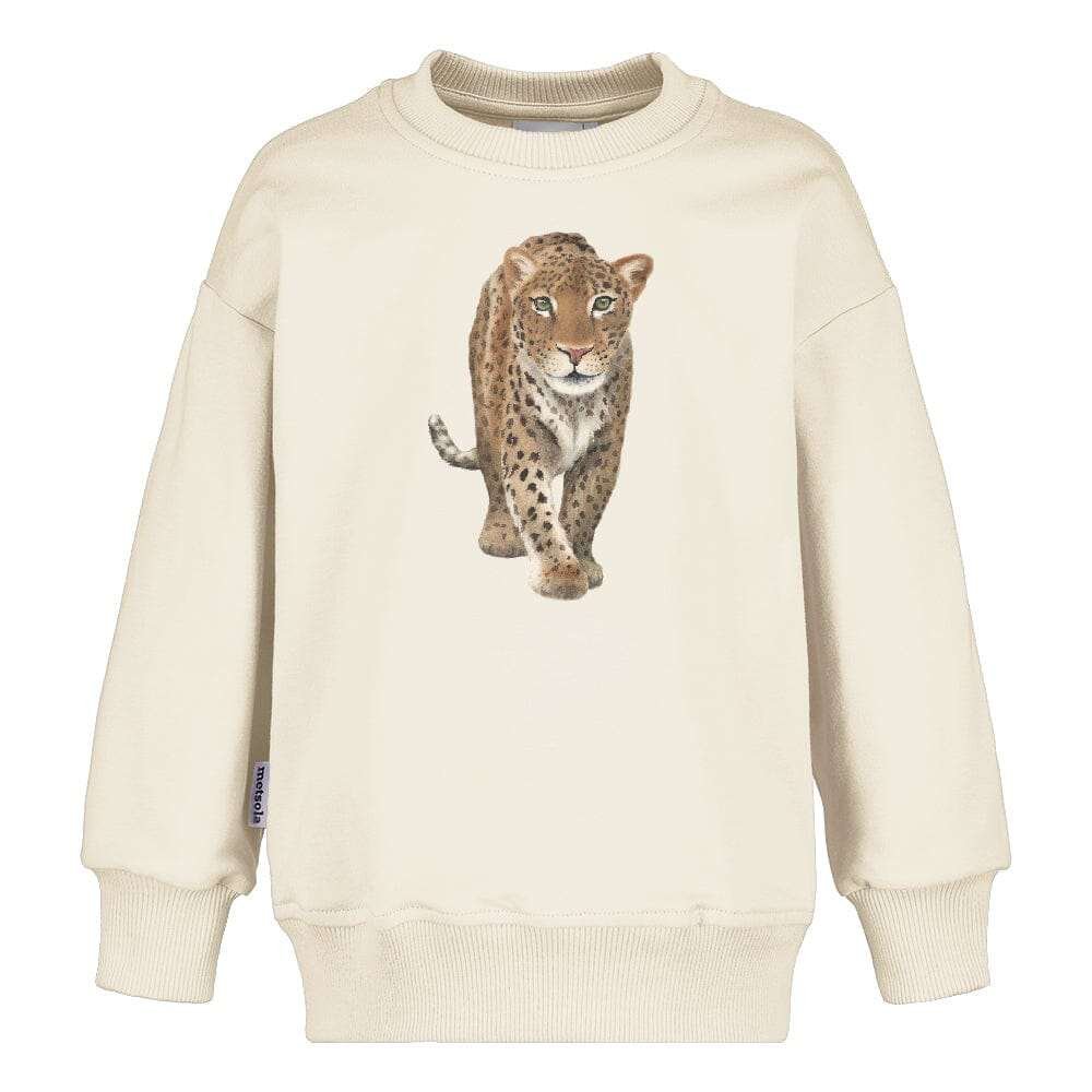 Leopard Oversize Sweater -Collegepaita | Milky - 110/116