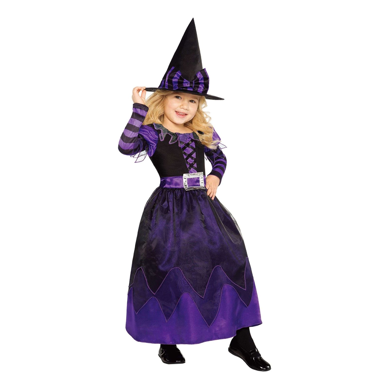Violetti Noita Lasten Naamiaisasu - Medium