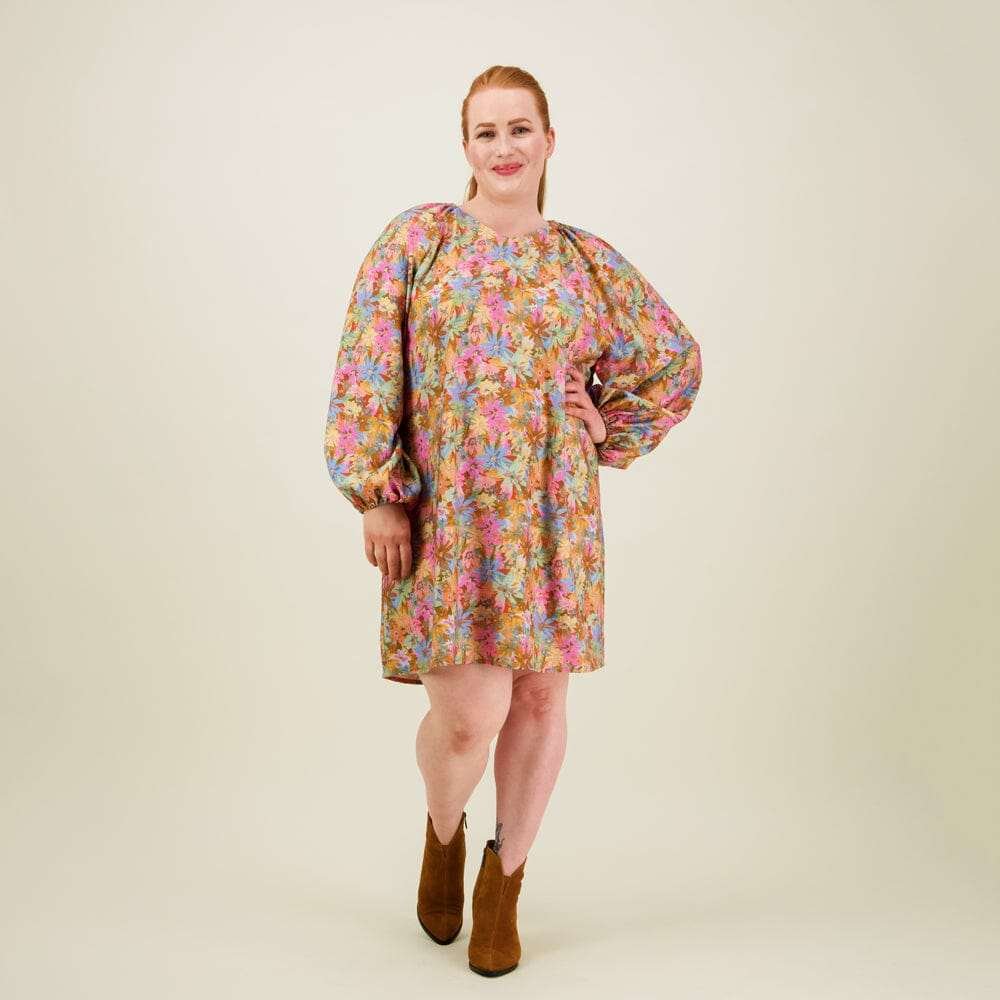 Lilly Volume Sleeve Tunic Dress -Mekko - L