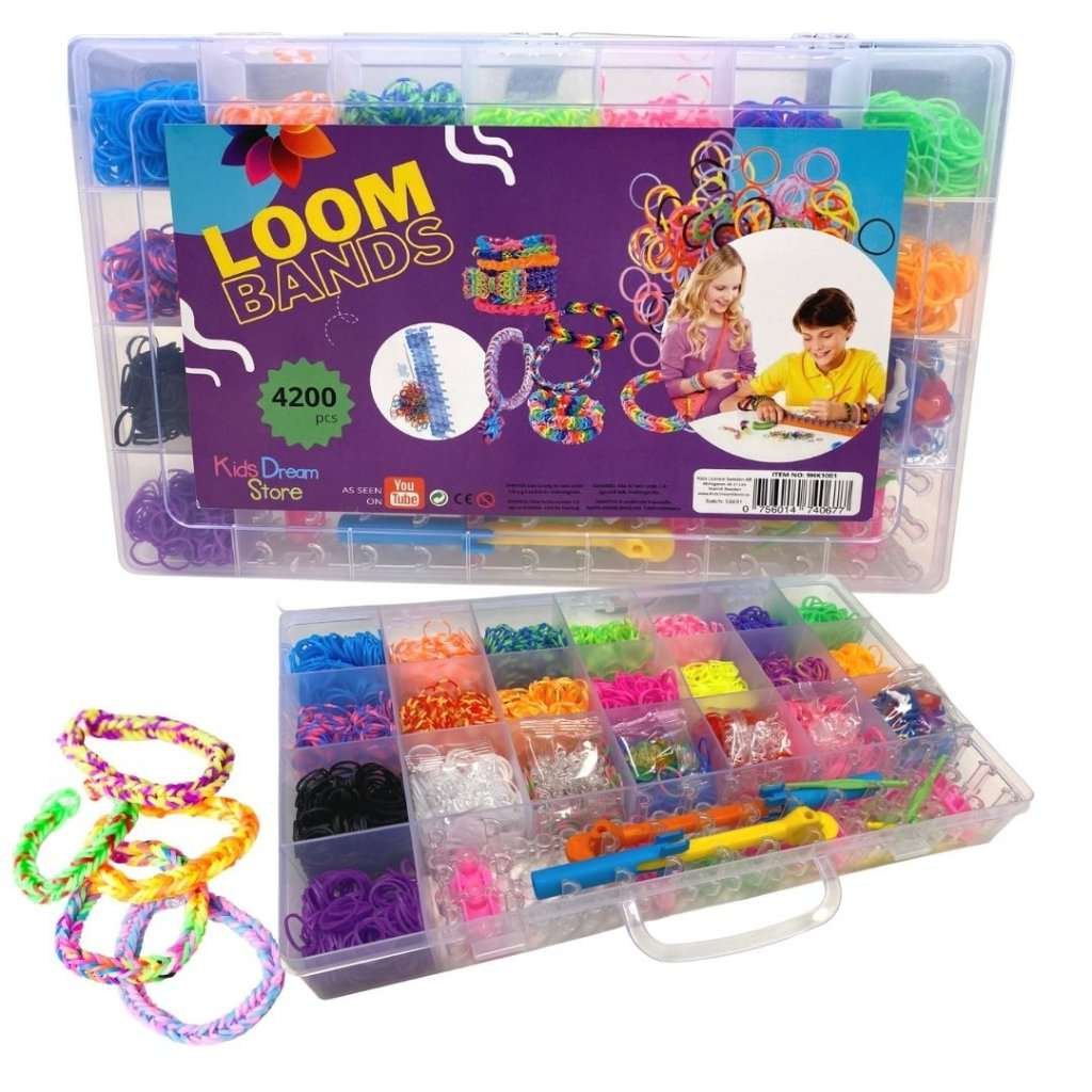 5 pack - Loom band aloituspakkauksen 4200 osat - Tee oma ranneke!