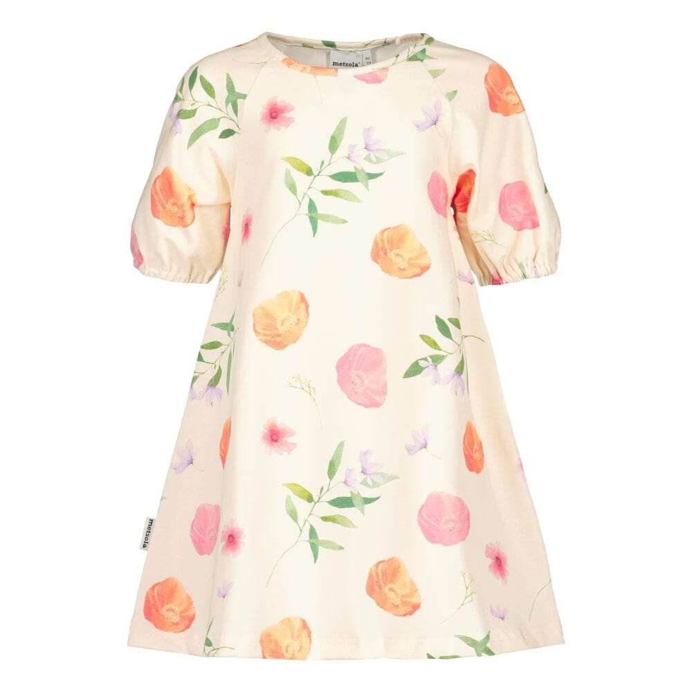 Lovely Puff Sleeve Dress -Mekko | Vanilla - 110/116
