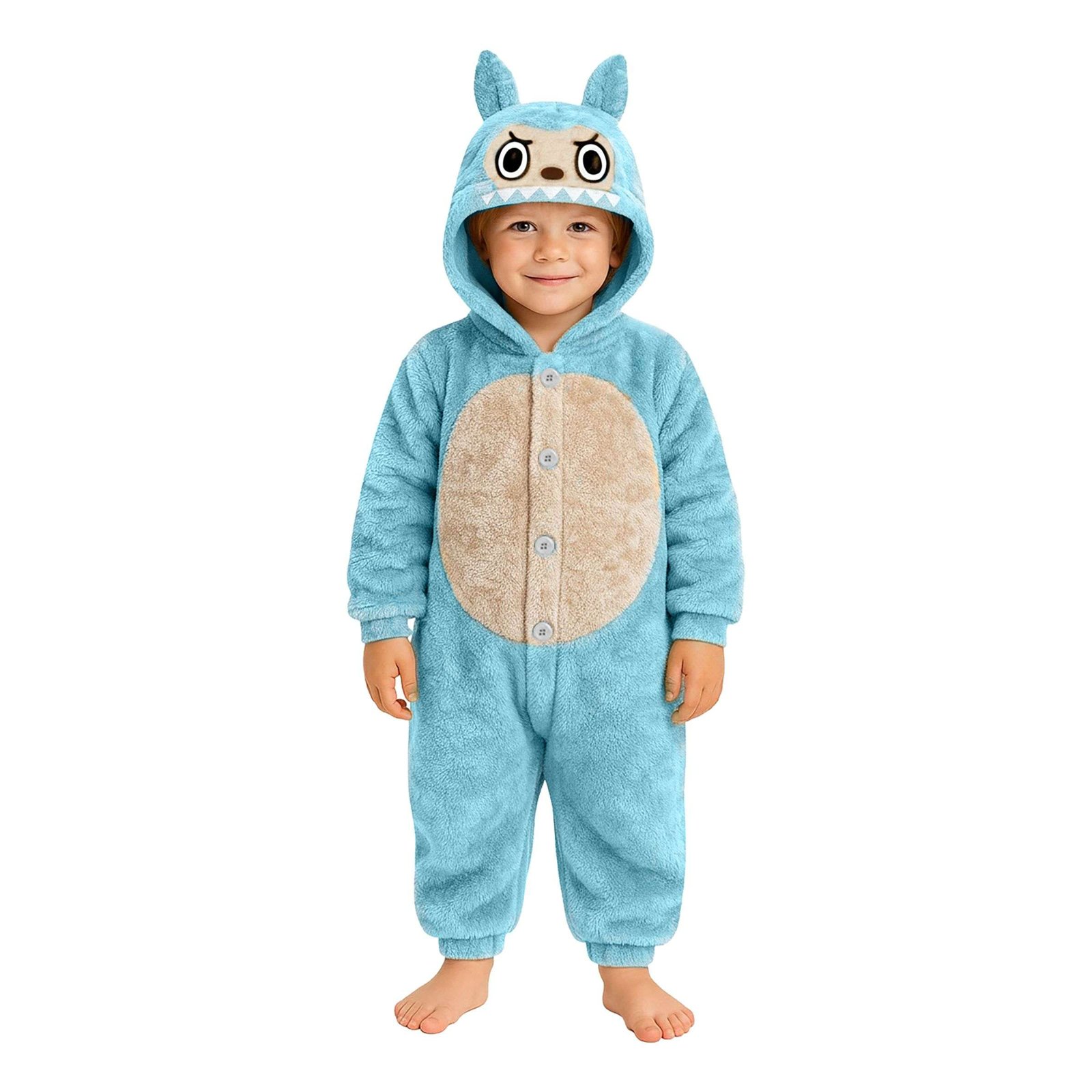 Lulu Monster Sininen Onesie Lasten Naamiaisasu - Large