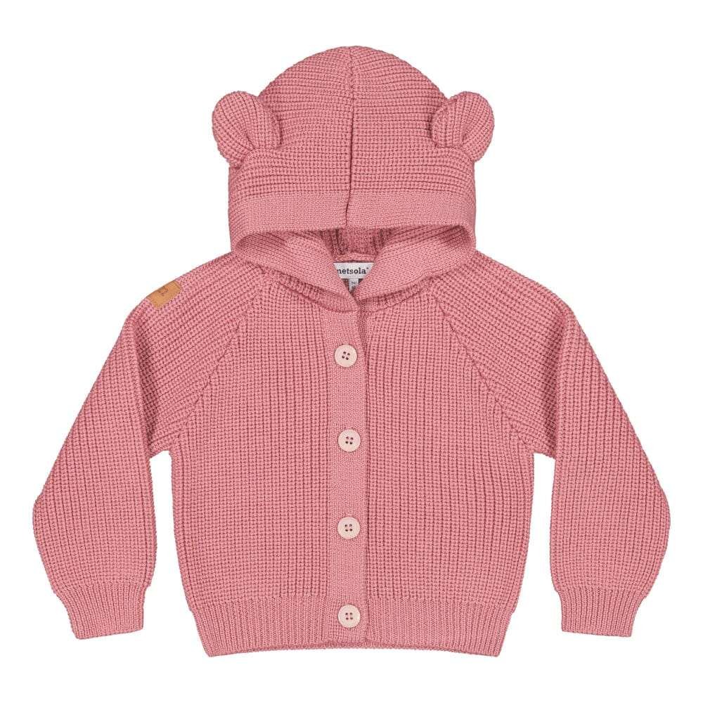 Bear Knit -Merinovillaneuletakki | Rosy - 74/80