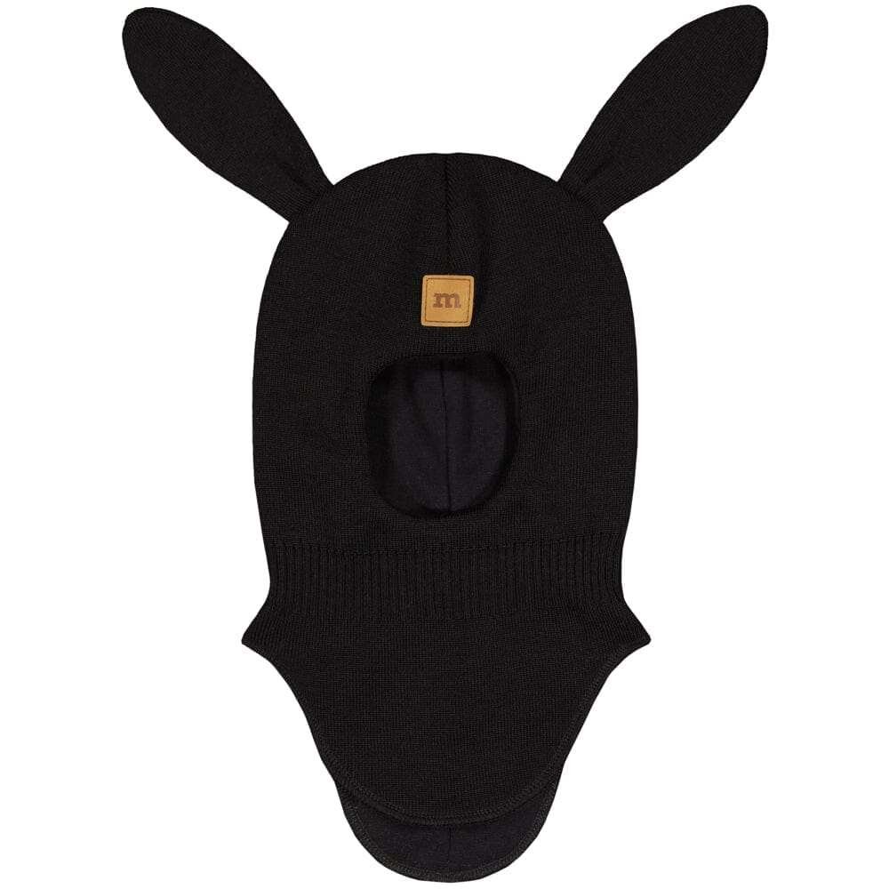 Bunny Helmet -Merinovilla Kypärämyssy | Black - 1-2Y
