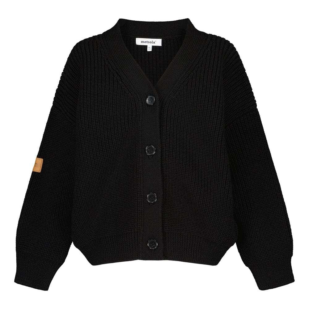 Knit Cardigan -Merinoneuletakki lapselle | Licorice - 110/116
