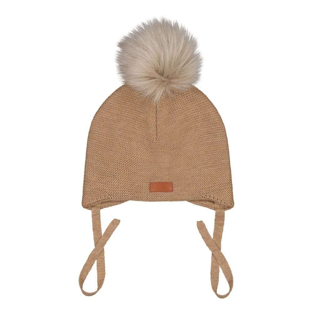 Mini Crystal Hat -Merinovillapipo | Peanut Butter - 0-2M
