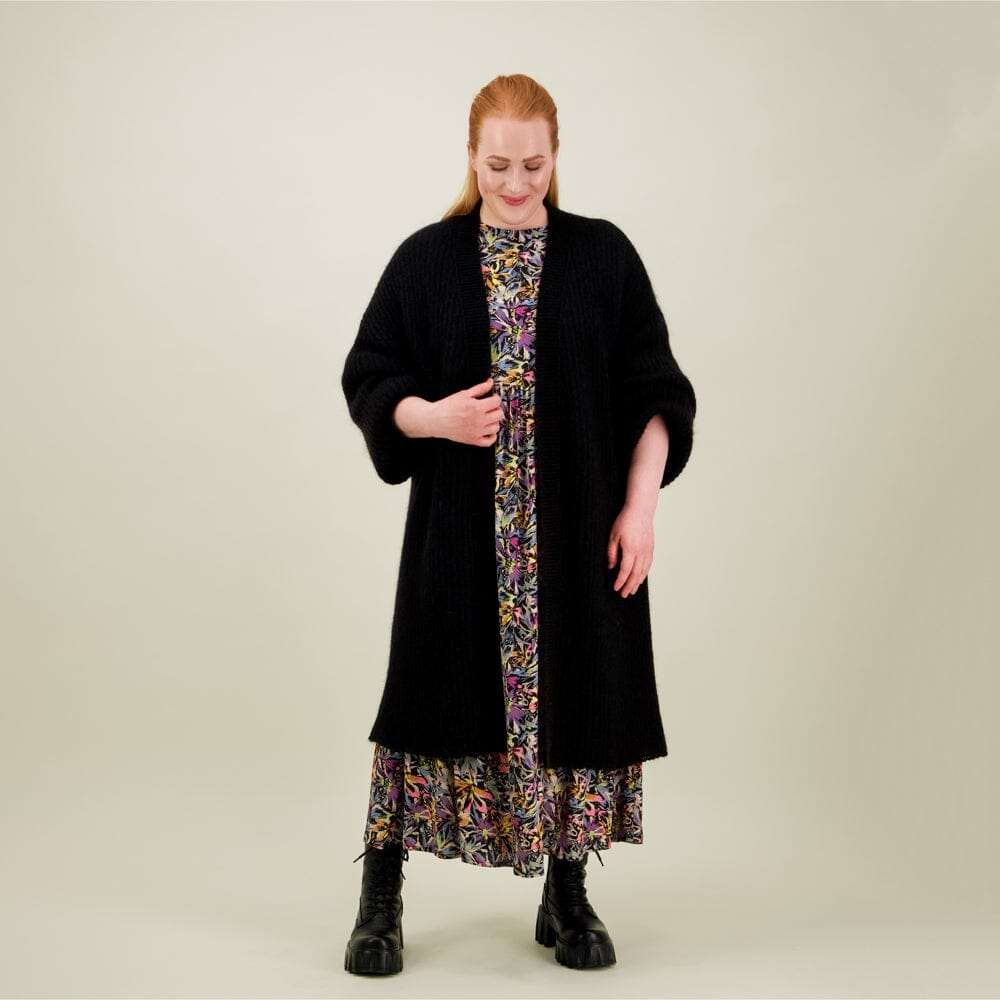 Mohair Long Cardigan -Neuletakki | Licorice - M/L