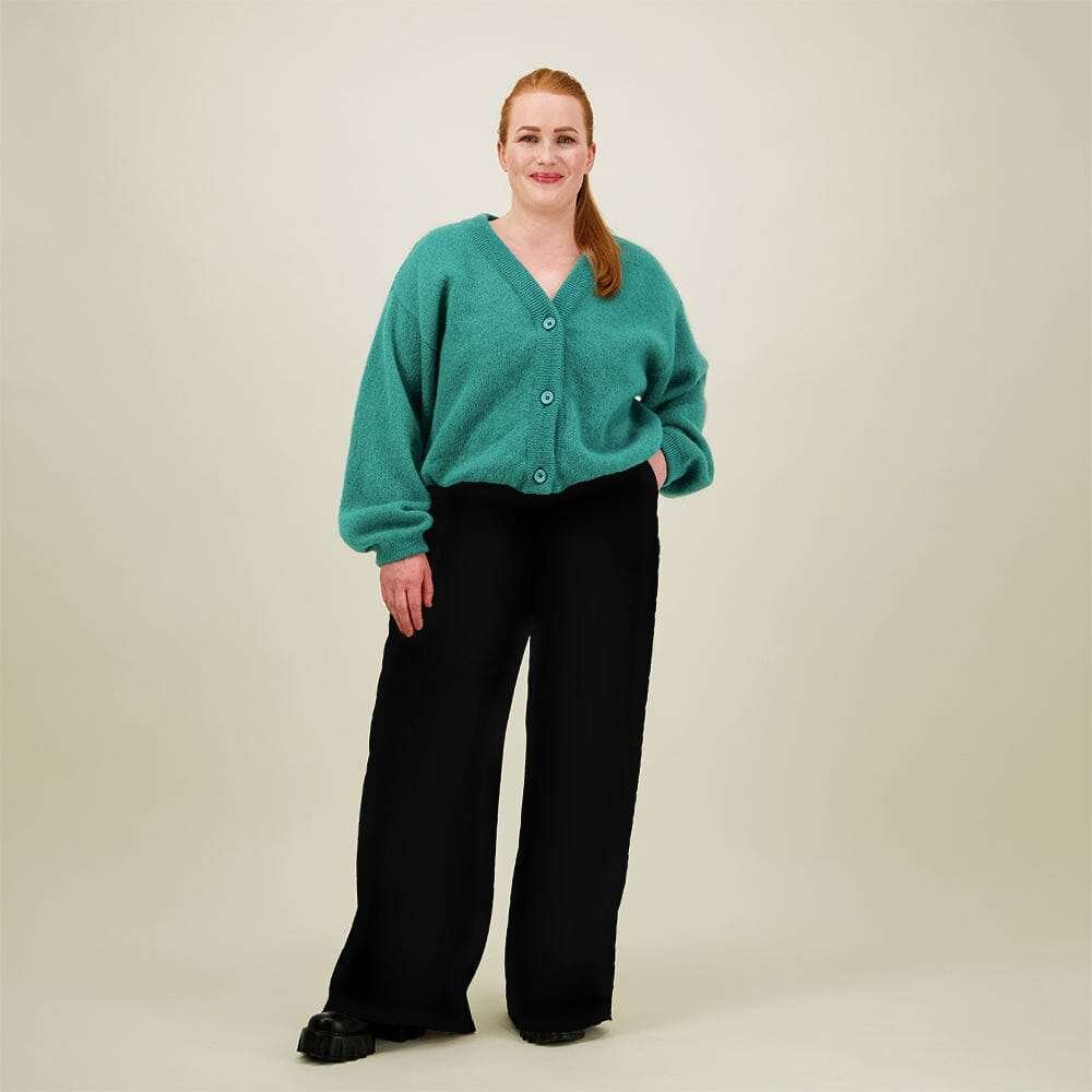 Mohair Short Cardigan -Neuletakki | Wasabi - M/L