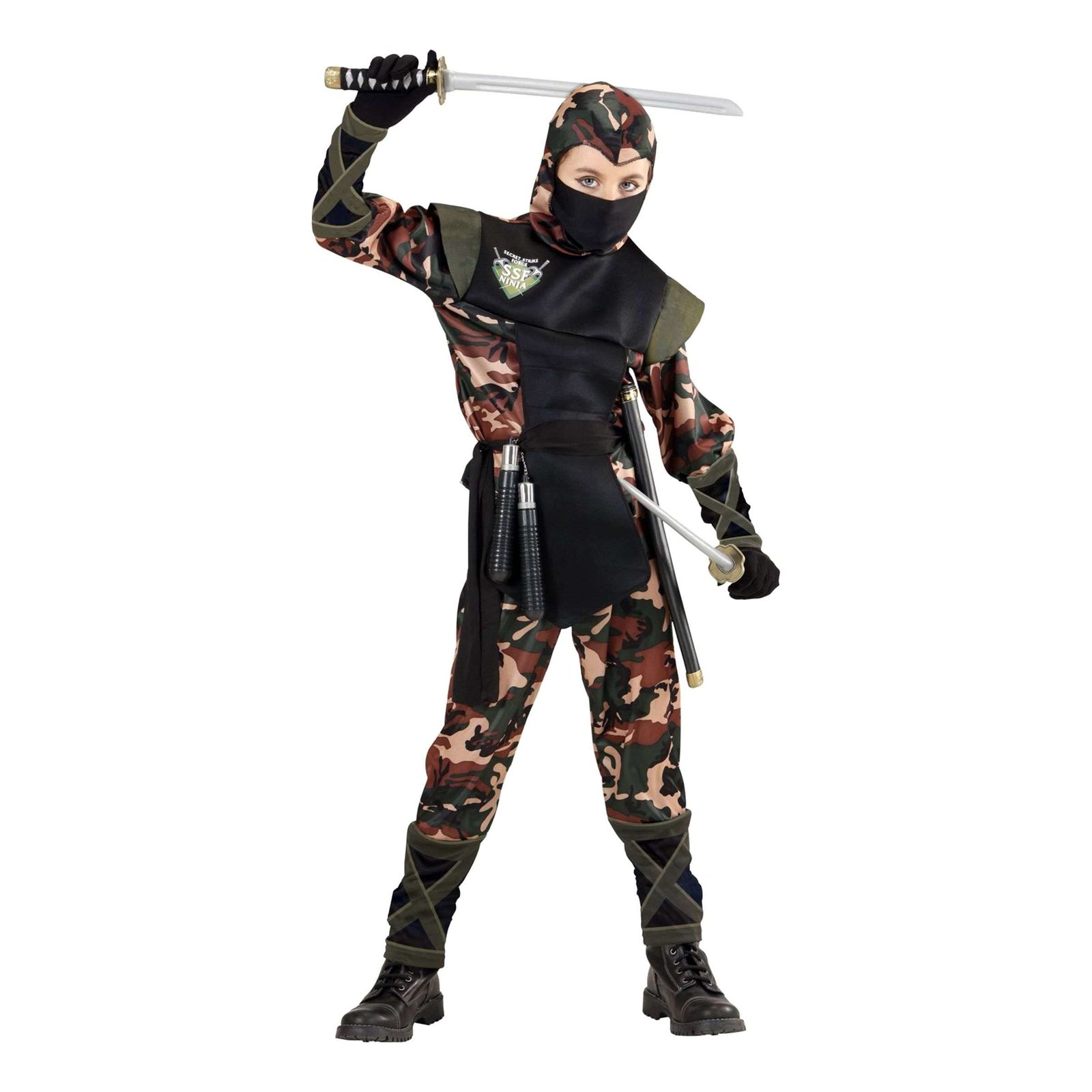 Ninja Sotilas Lasten Naamiaisasu - Large