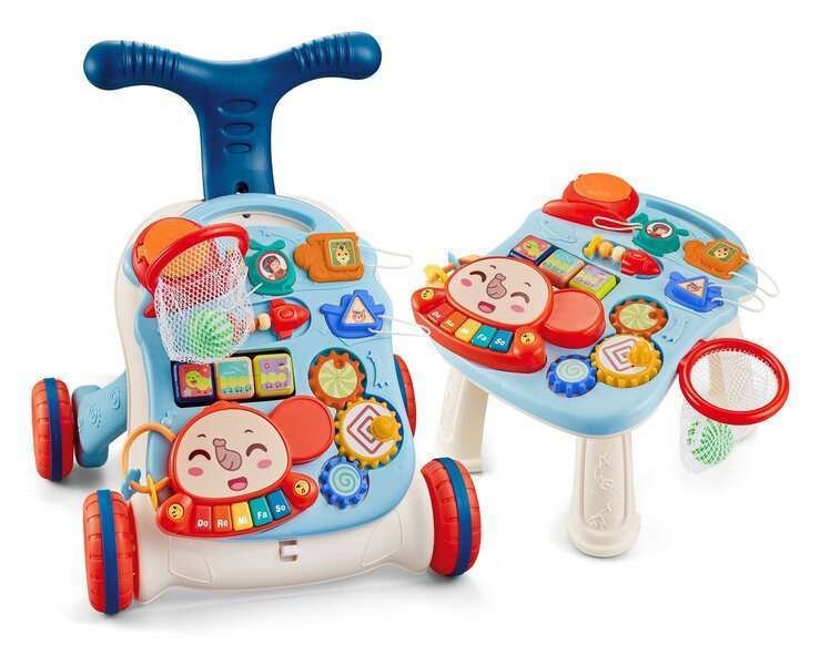 Lastenrattaiden lastenrattaiden oppimispöytä interaktiivinen paneeli 5in1 lapsille setti Click4Toys monivärinen