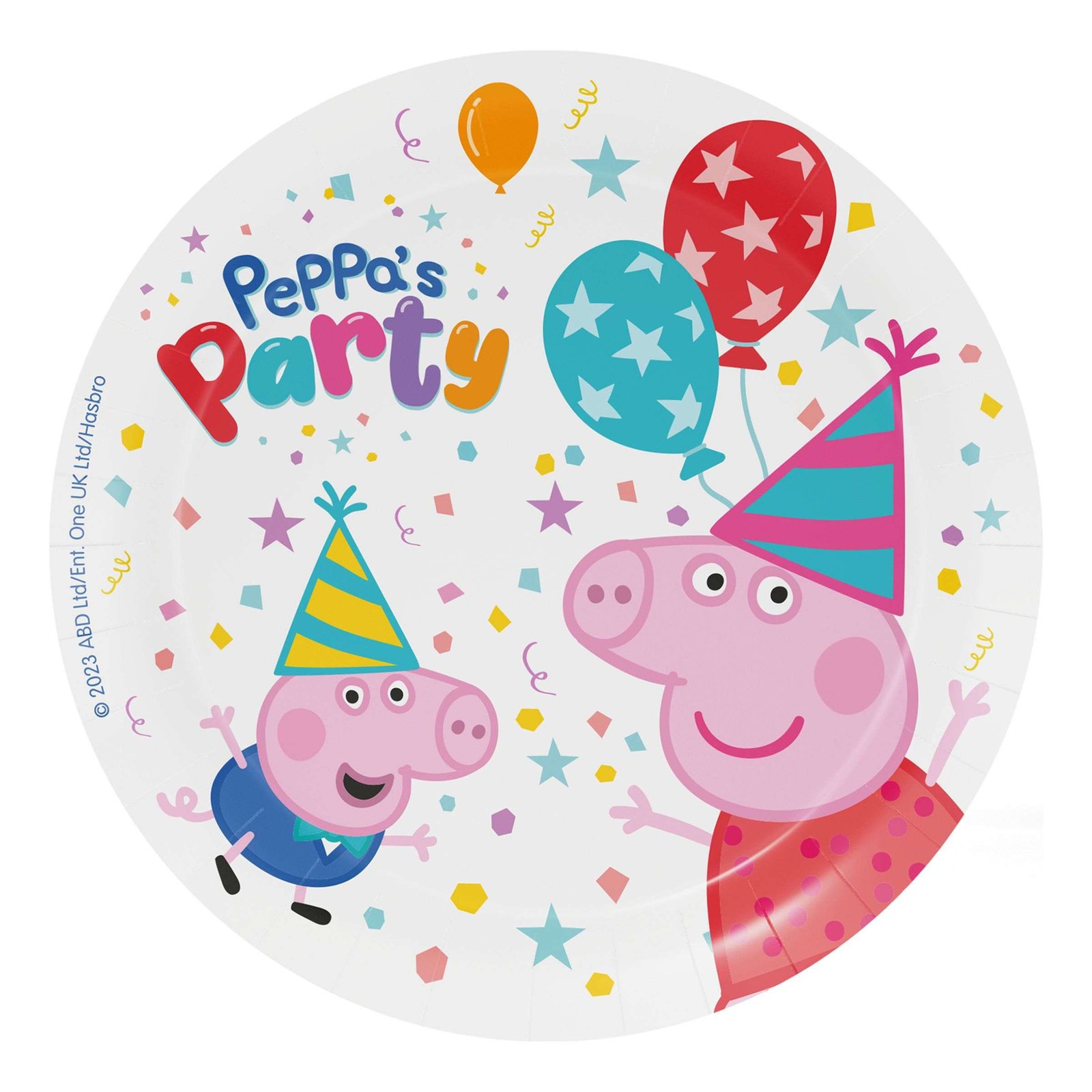 Greta Gris Paperileipälautaset Peppa’s Party - 8-pakkaus