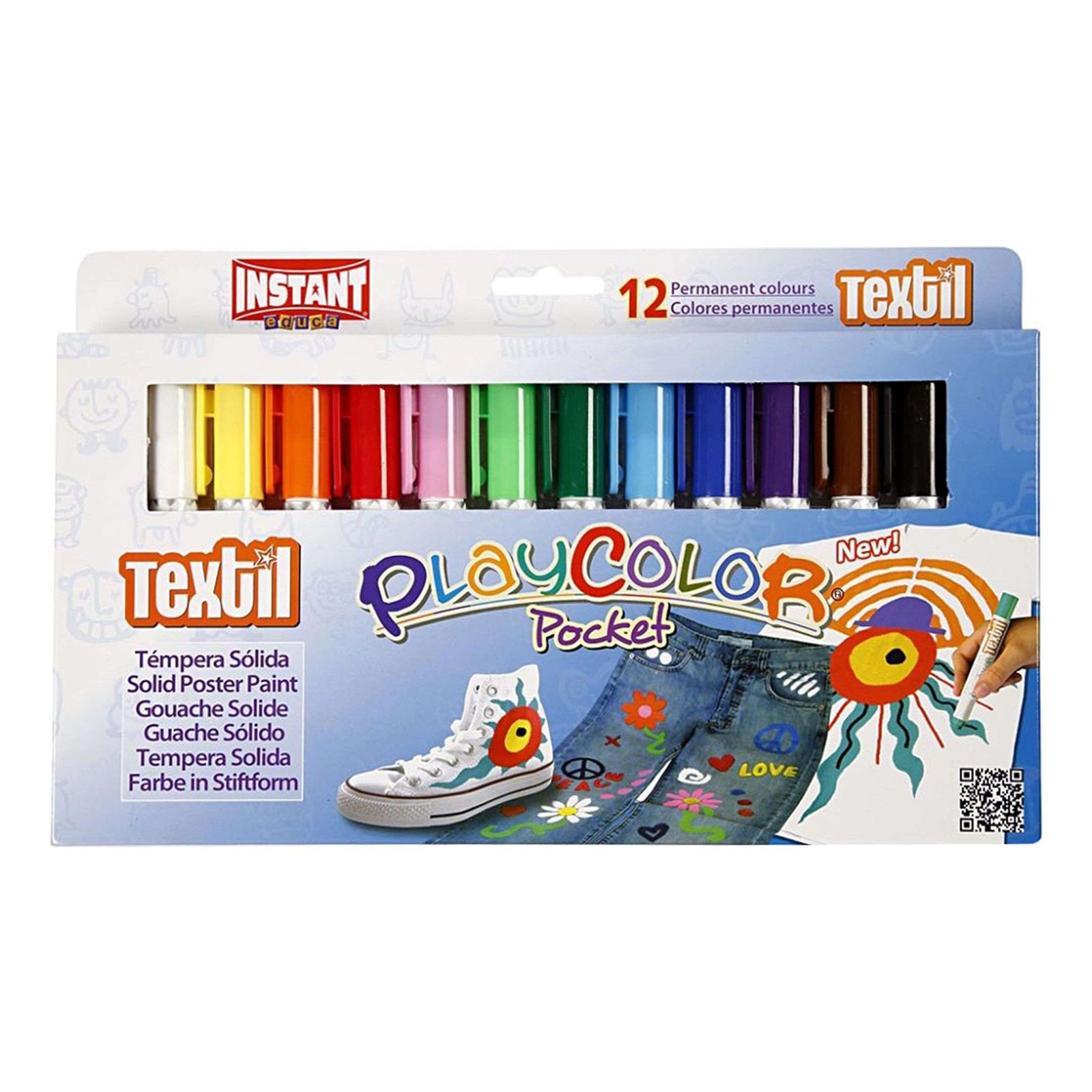 Playcolor Tekstiilikynät - 12-pakkaus