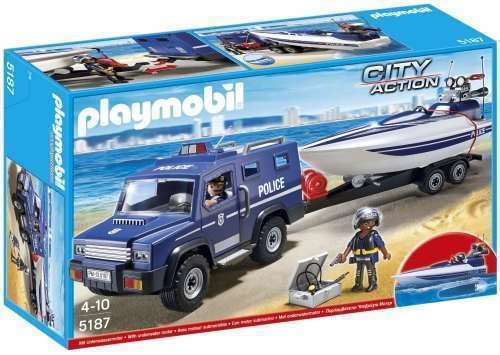 Playmobil - City Action poliisiauto ja pikavene