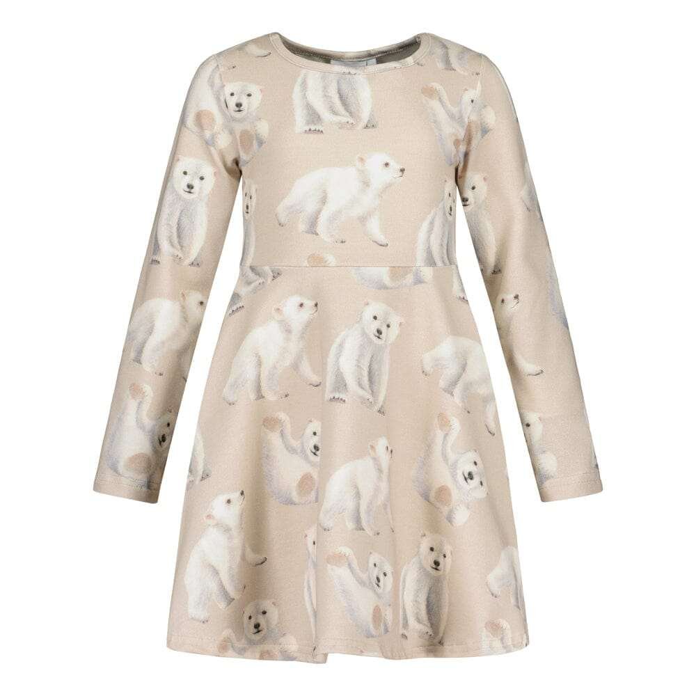 Polar Bears Dress -Mekko | Sand - 110/116