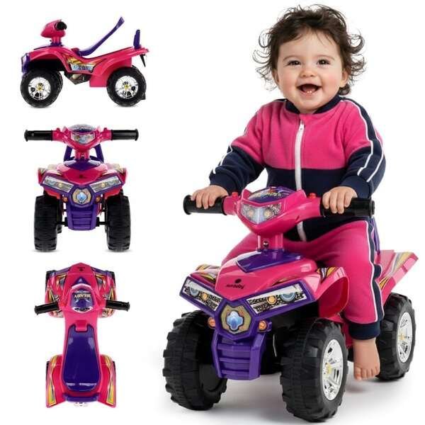 Potkuauto Quad vaaleanpunainen Sun Baby