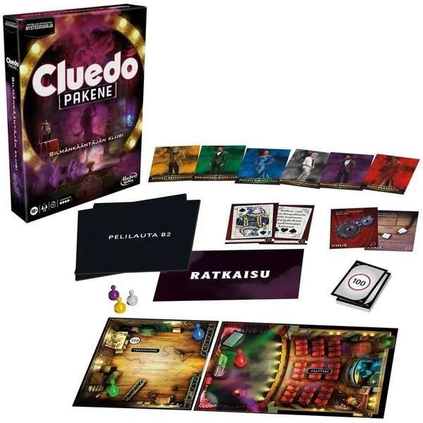 Pöytäpeli Hasbro Gaming Cluedo Escape The Illusionist Club, FI