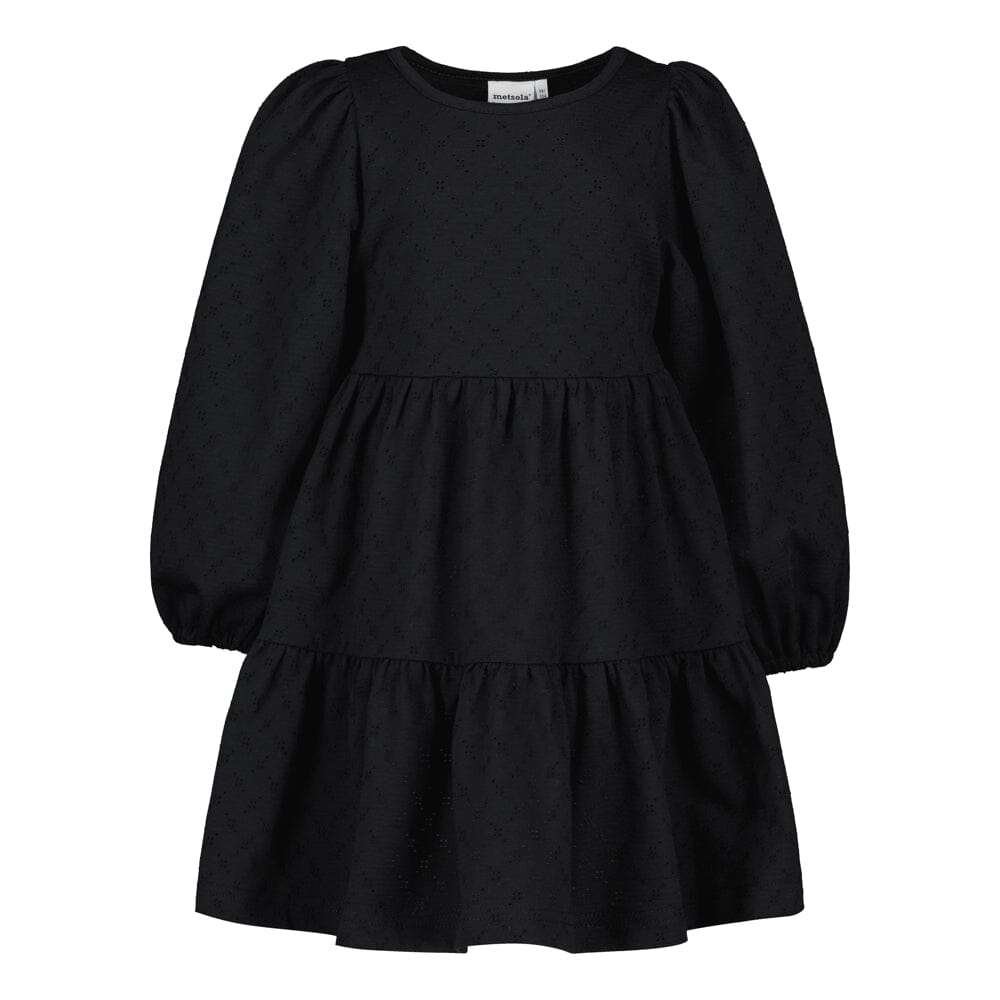 Puff Sleeve Dress -Mekko | Licorice - 110/116