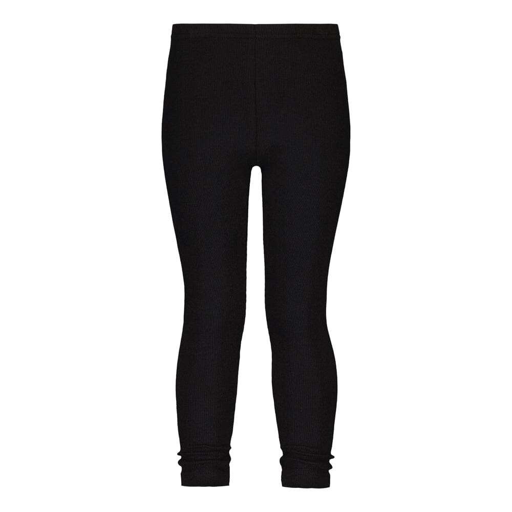 Rib-Leggingsit | Black - 110/116