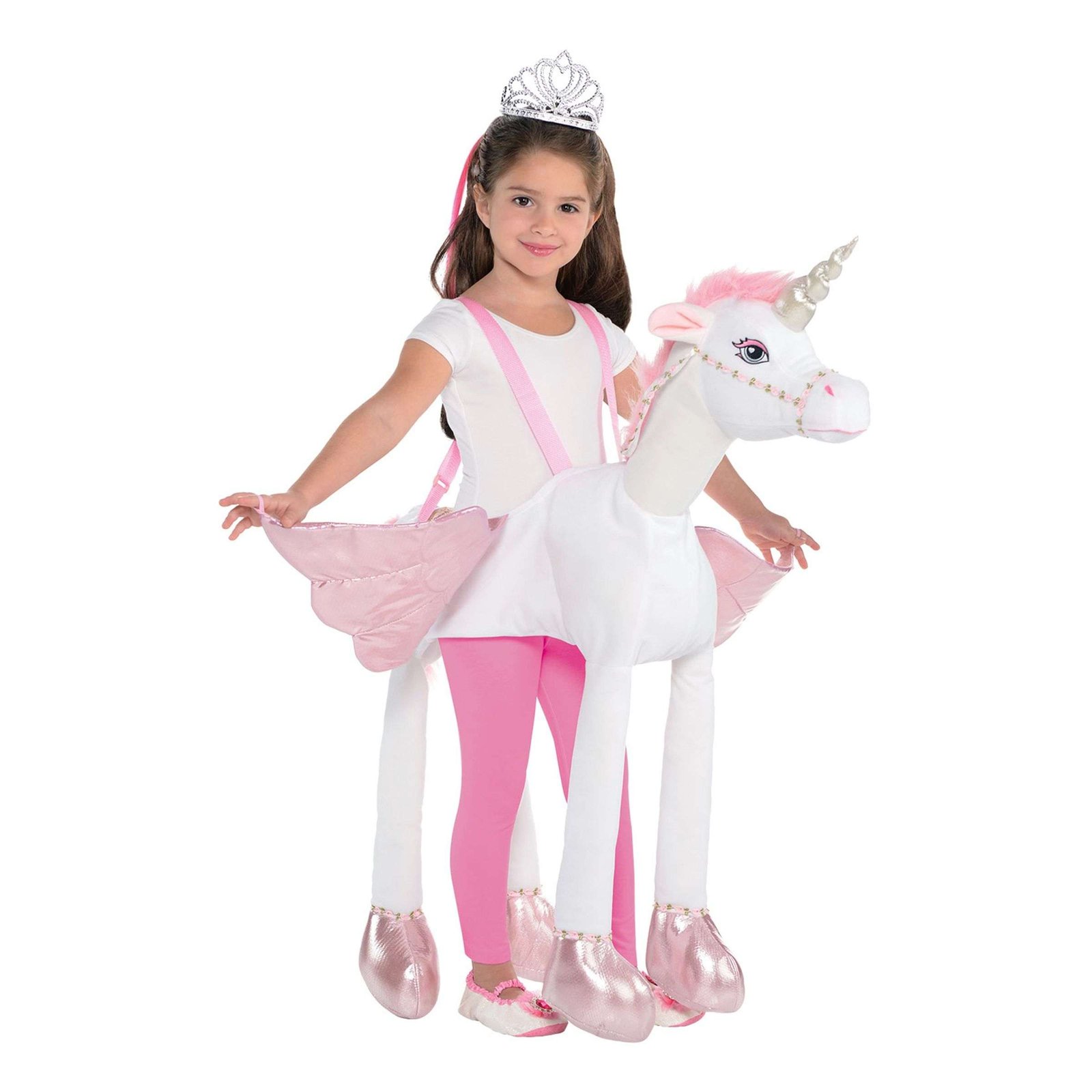 Ratsastava Unicorn Äänellä & Valolla Lasten Naamiaisasu - One size