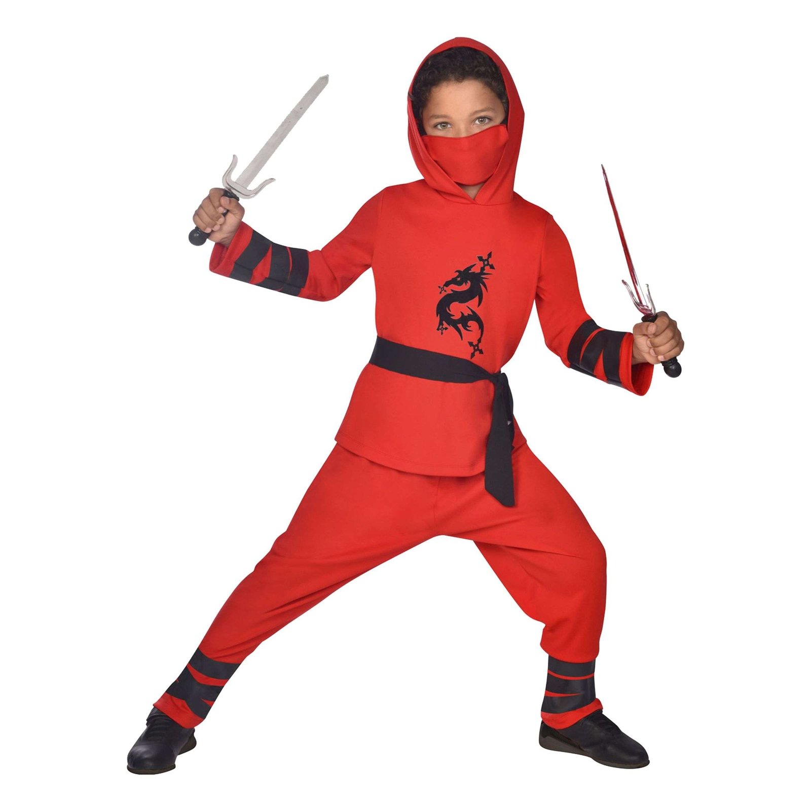 Punainen Ninja Lasten Naamiaisasu - X-Large