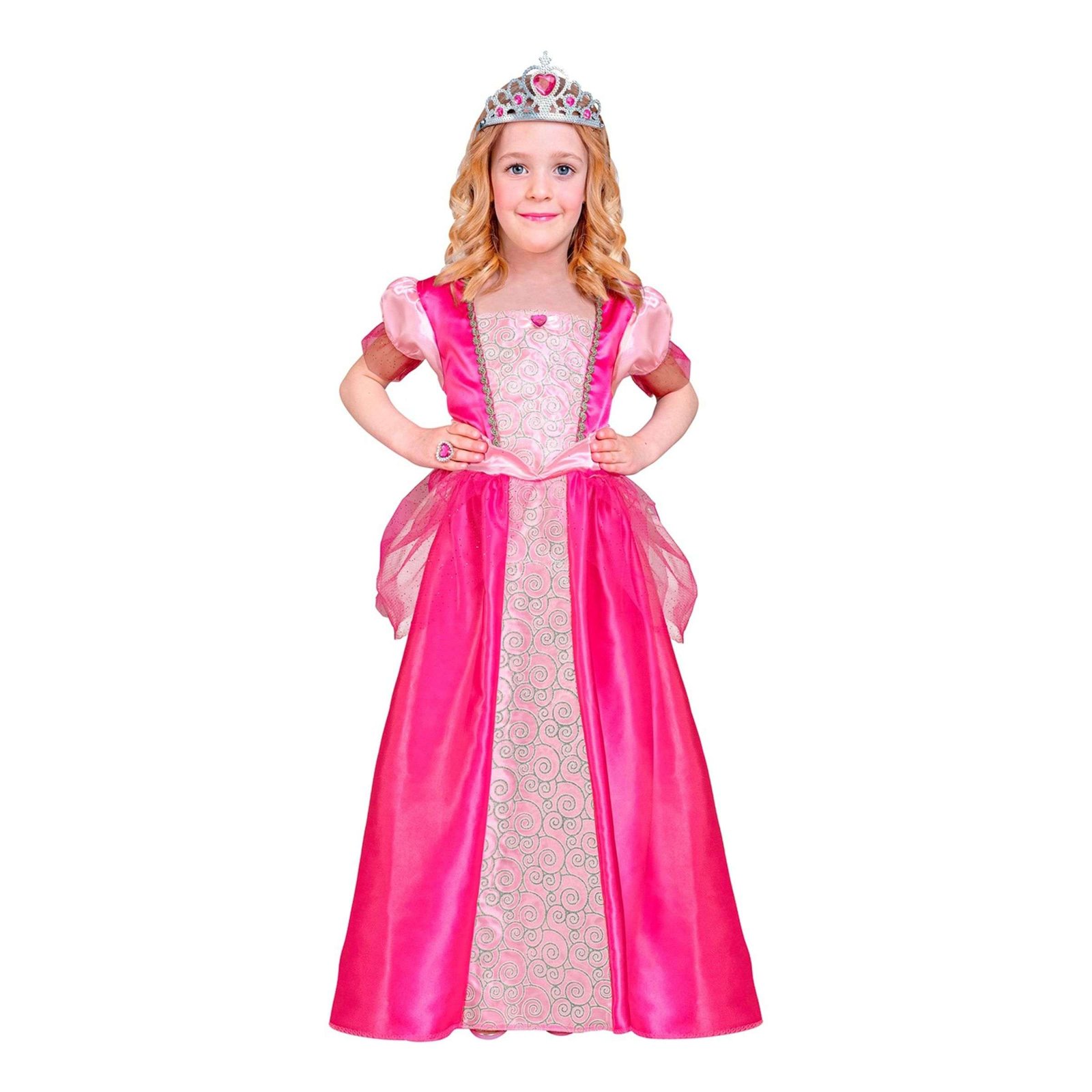 Vaaleanpunainen Prinsessa Lasten Naamiaisasu - Large