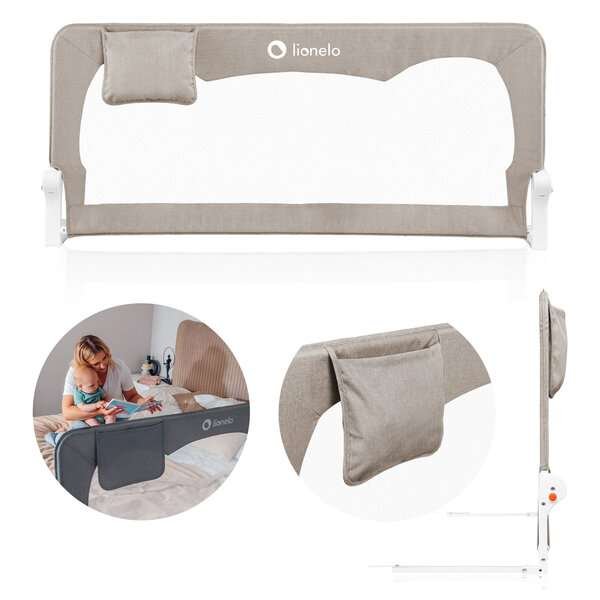 Sängyn turvalaita 150 cm Lionelo Hanna Beige Melange