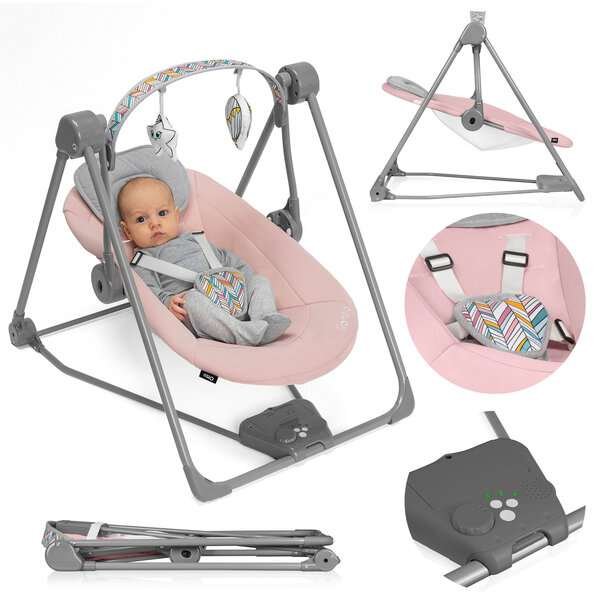 Keinu sitteri Lionelo Otto Pink Rose