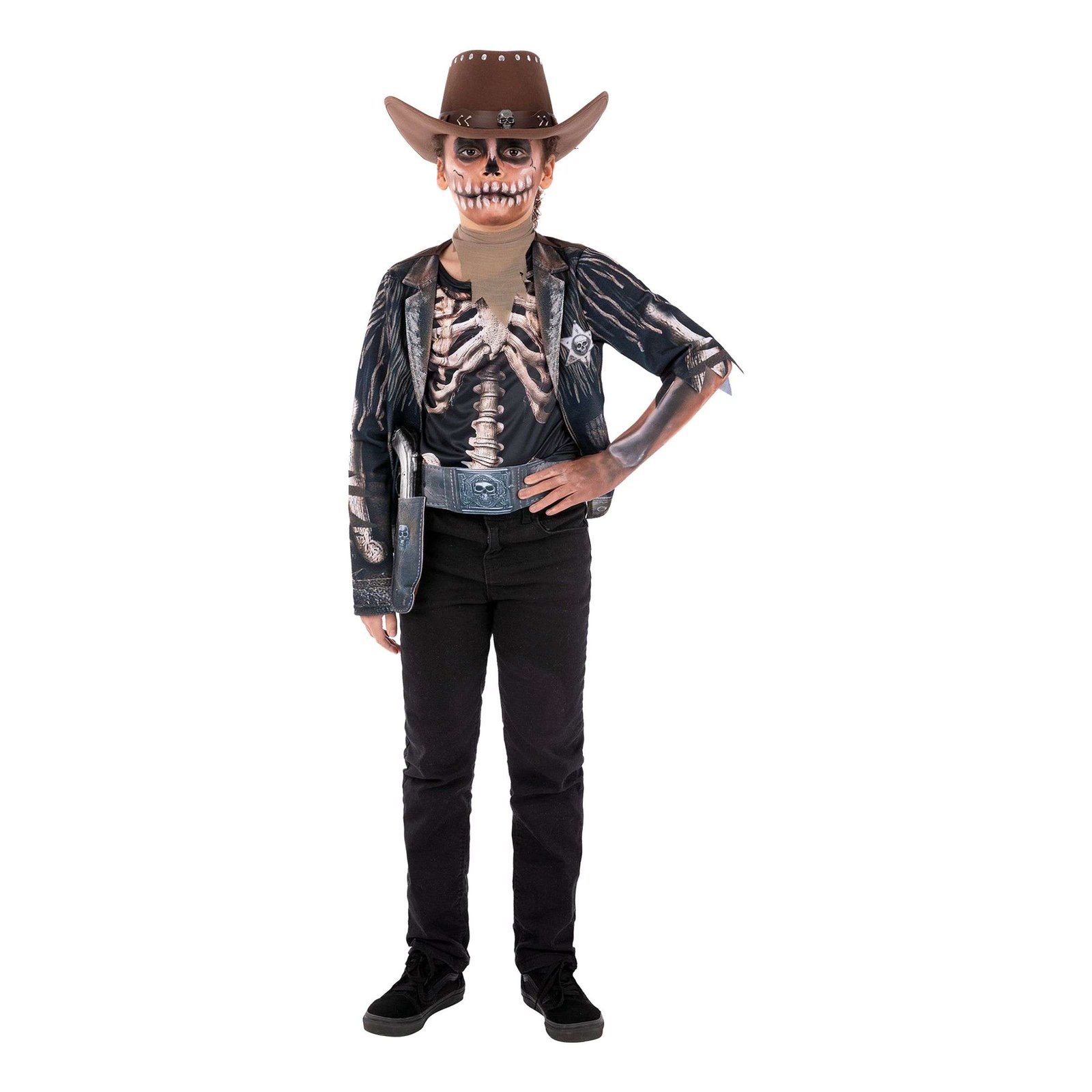 Luuranko-Cowboy Lasten Naamiaisasu - Large