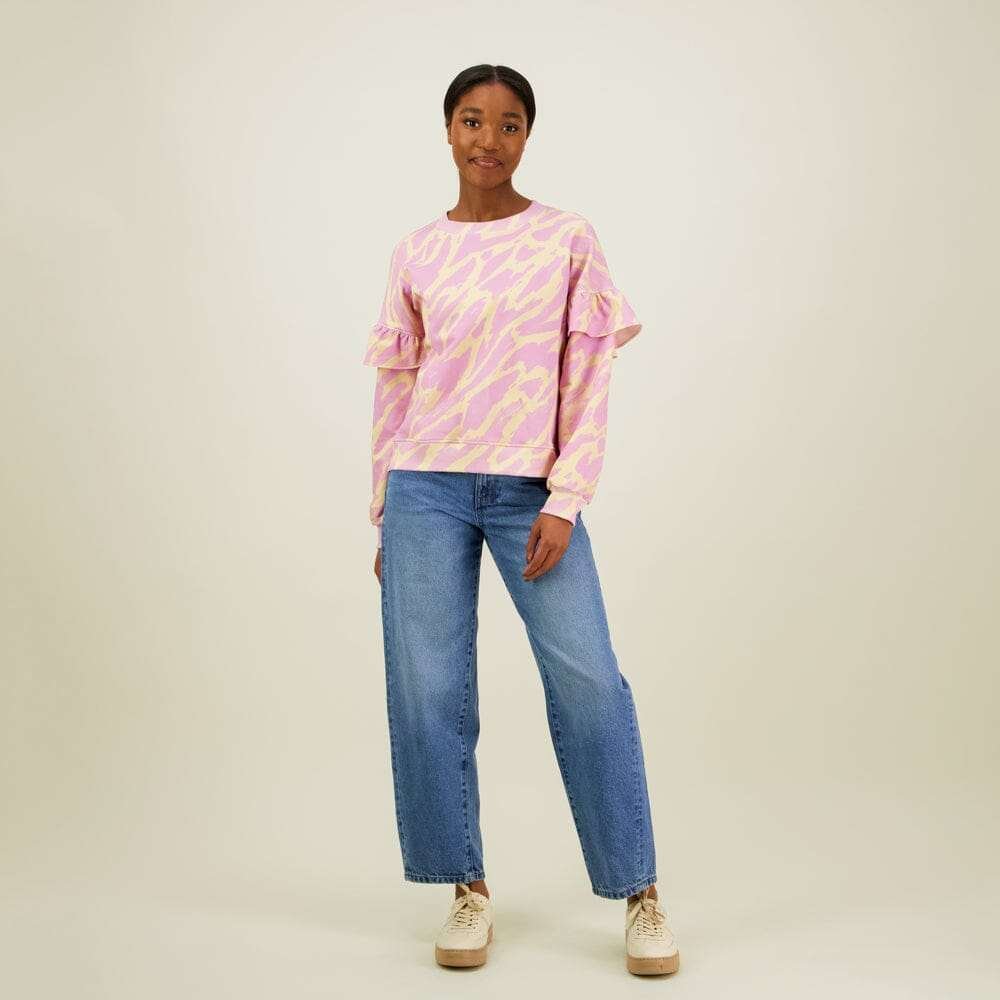 Sophy Frill Sweater -Collegepaita | Purple - L