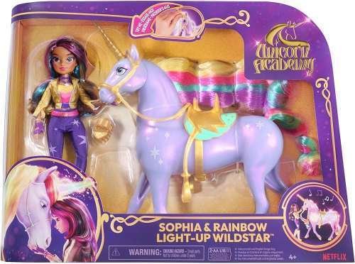 Spin Master - yksisarvinen Academy Set Sophia And Wildstar Rainbow Light
