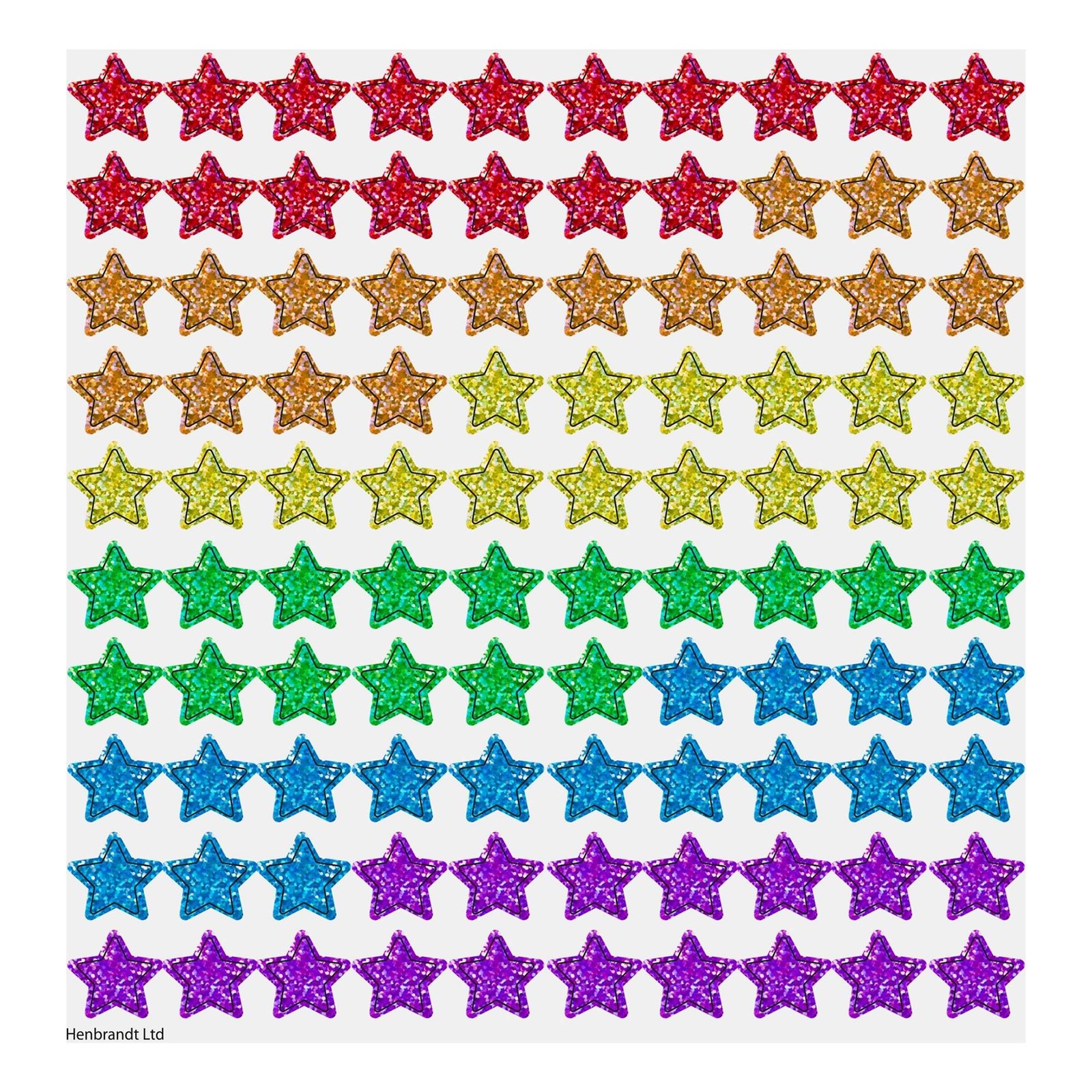 Stickers Tähdet Holografiset Värisekoitus