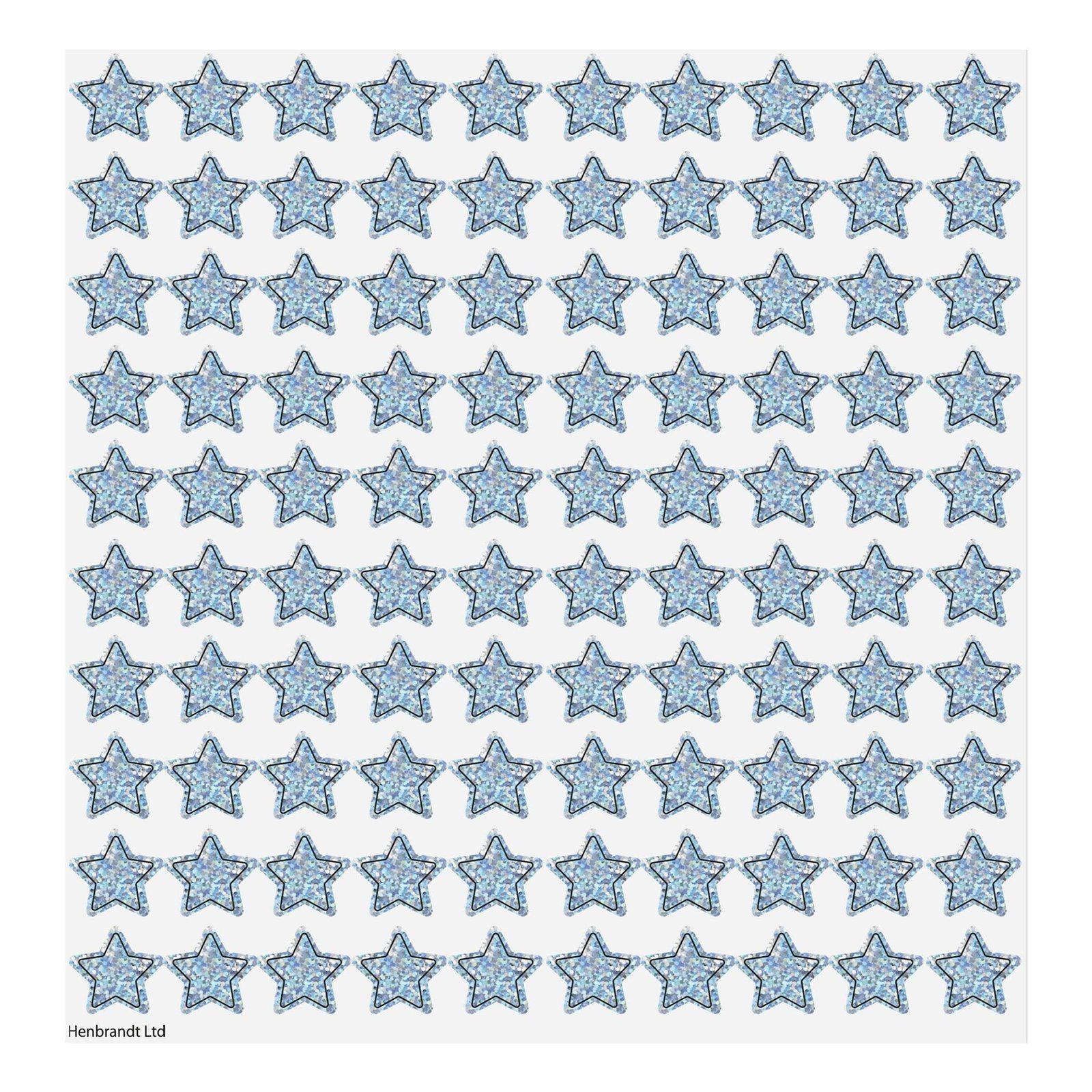 Stickers Tähdet Holografiset Hopea