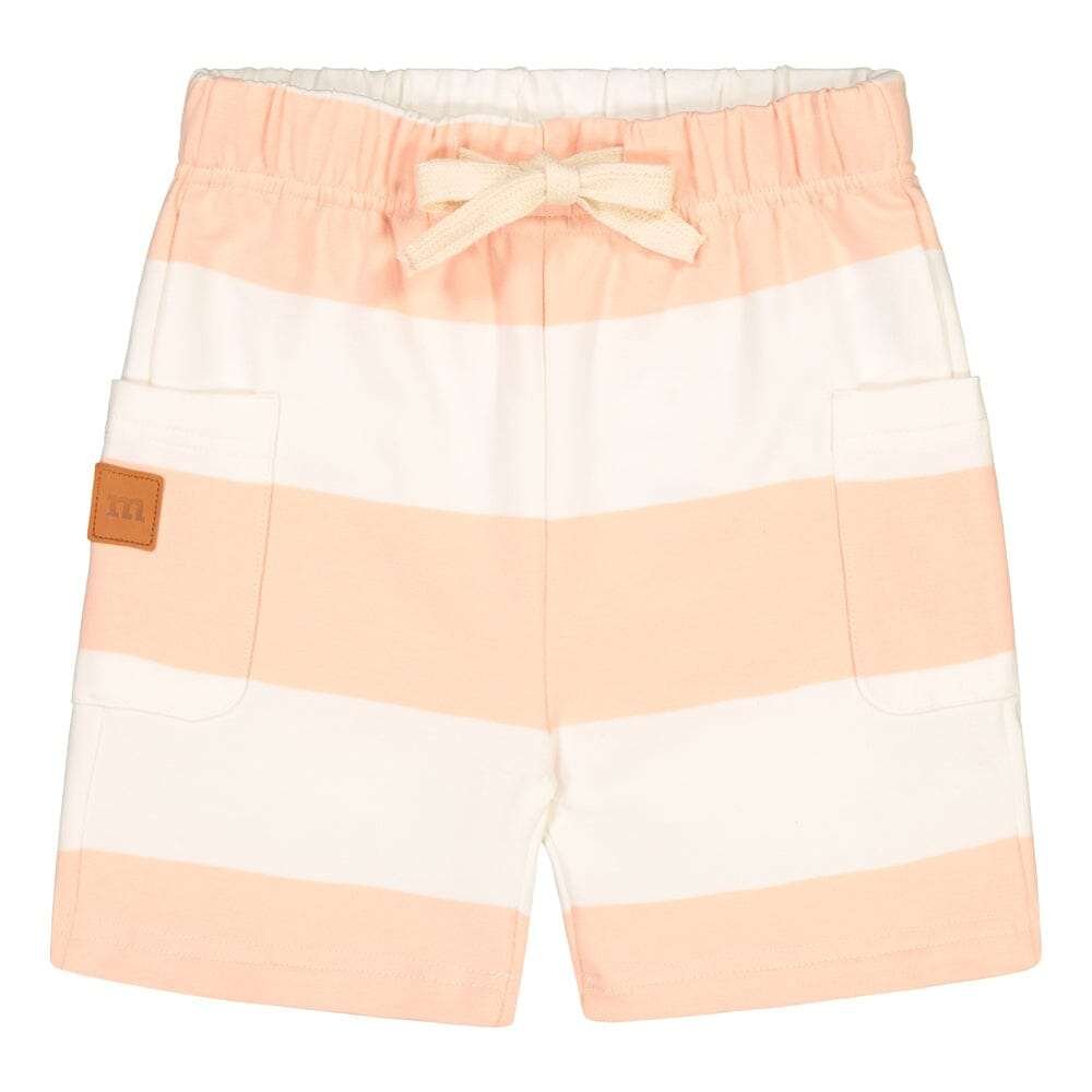 Striped Collegeshortsit | Milky Apricot - Vanilla - 110/116