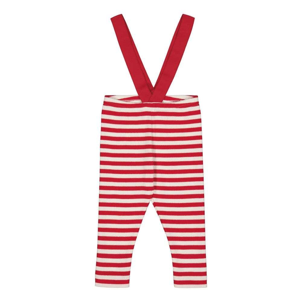 Striped Rib Brace Pants -Henkselihousut | Poppy/Vanilla - 50/56