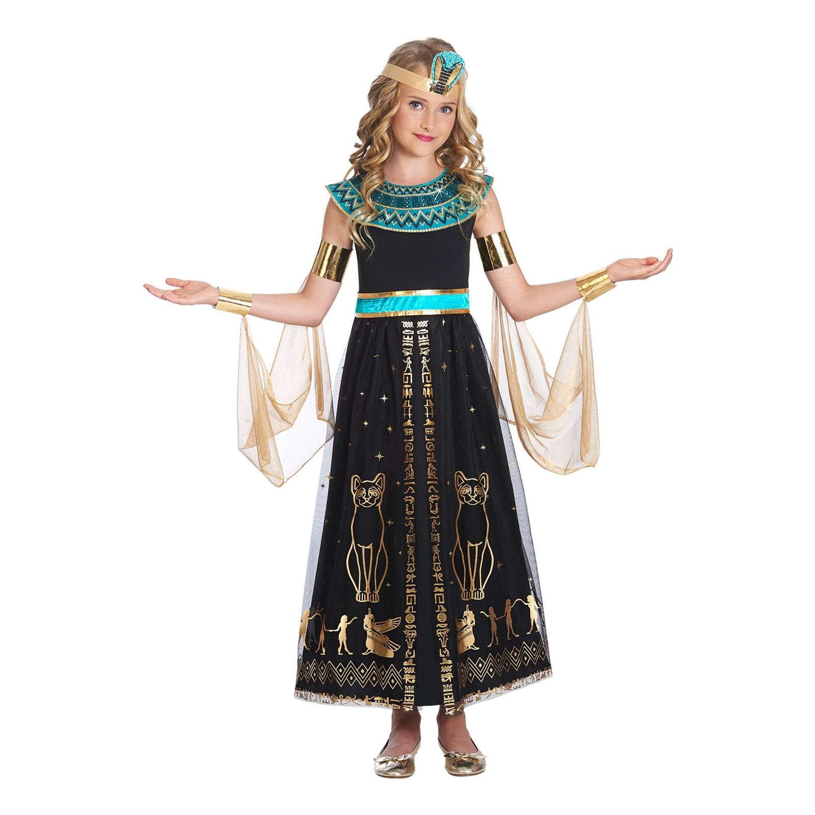 Musta Cleopatra Lasten Naamiaisasu - Small