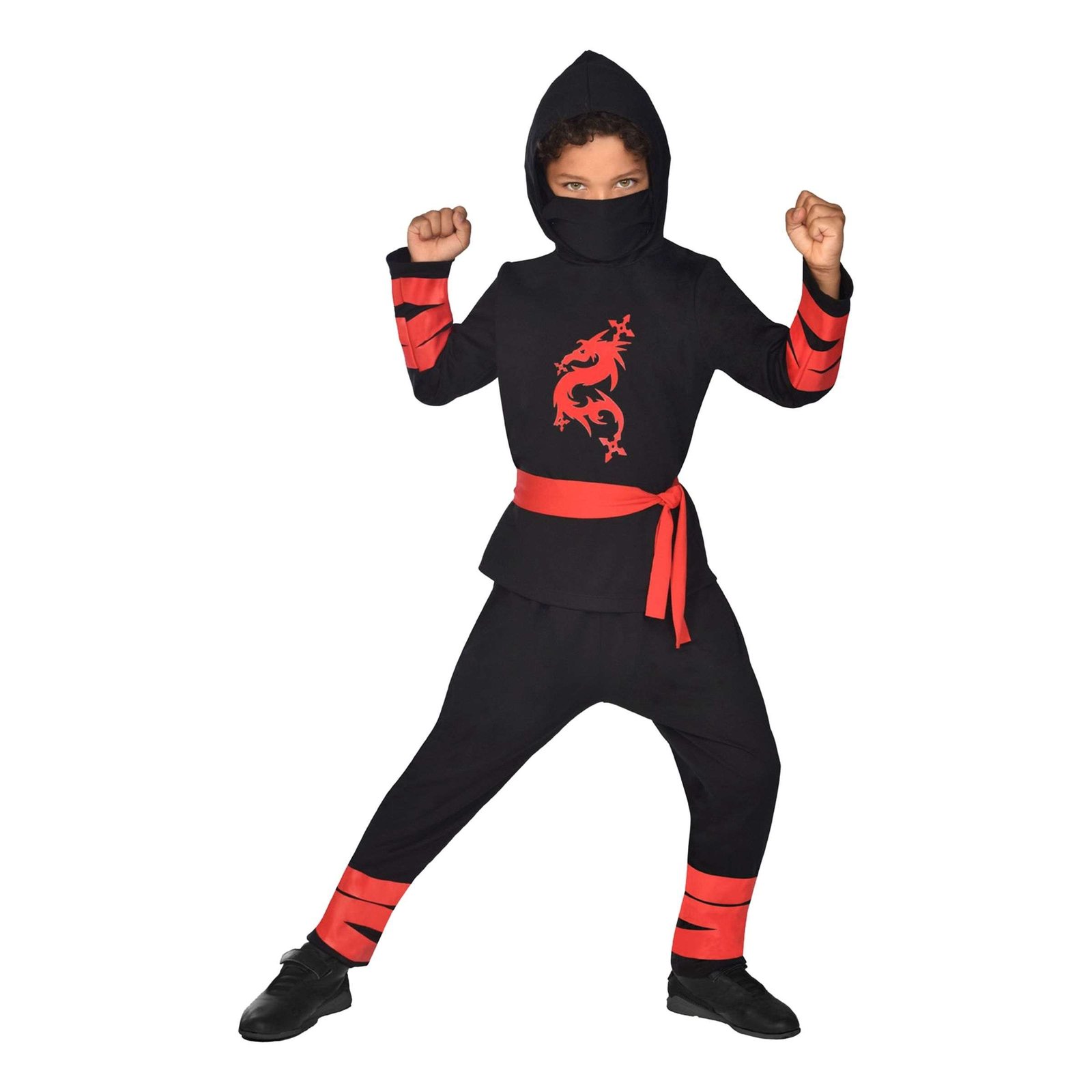 Musta Ninja Lasten Naamiaisasu - X-Large