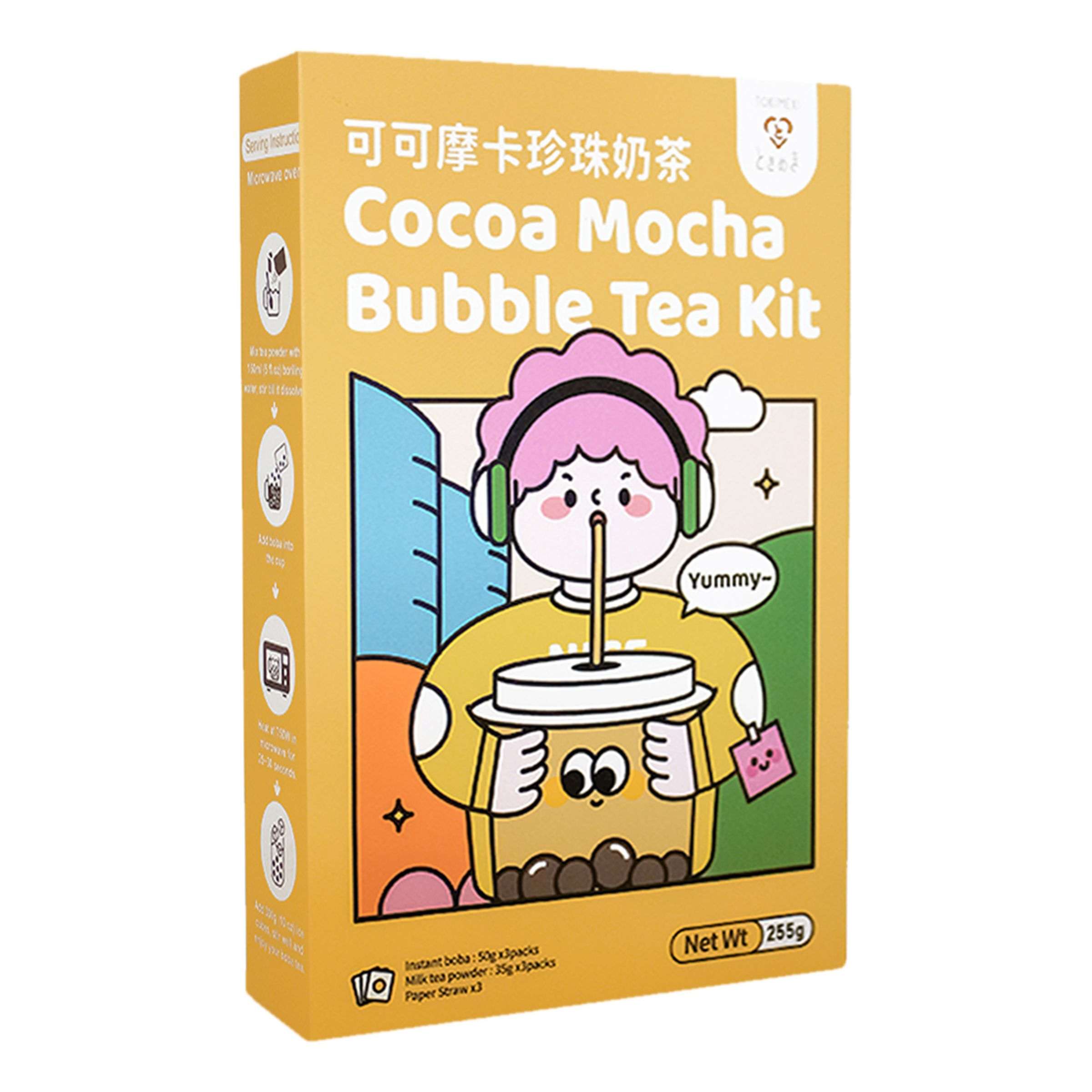 Tokimeki Cocoa Mocha Bubble Tea Kit - 3 x 255 g