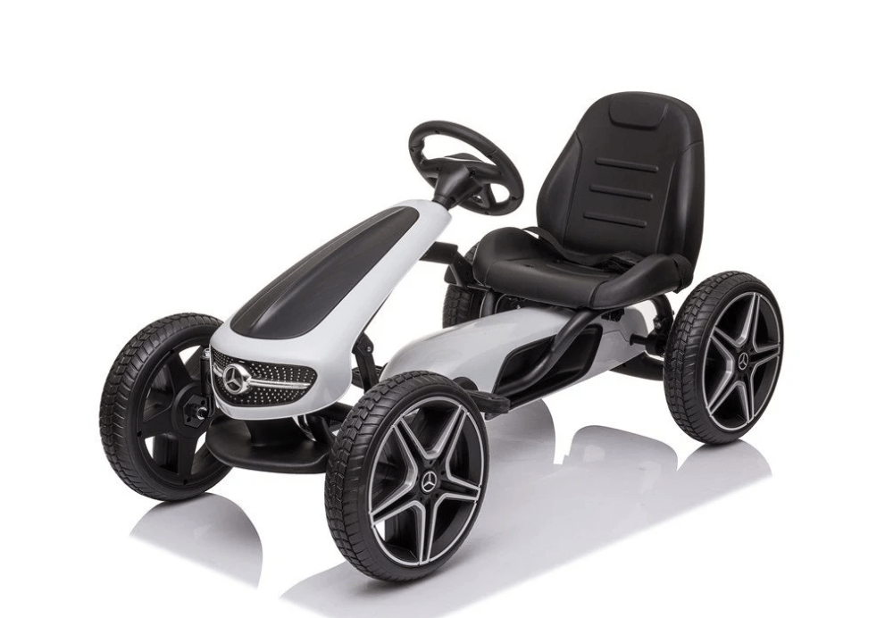 Trampoliini Mercedes Benz karting valkoinen