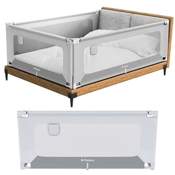 Tulano Cover 46 white-grey sängyn turvalaita 160 cm – suoja putoamista vastaan