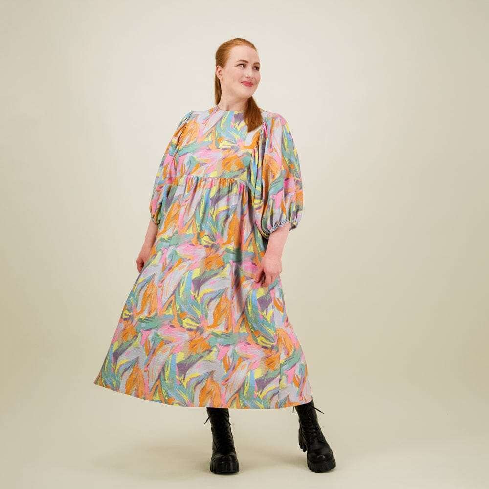 Utopy Volume Sleeve Midi Dress -Mekko - M
