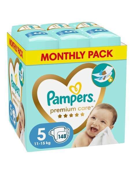 Vaipat Pampers Premium Protection 5 (11-16 kg), 148 kpl