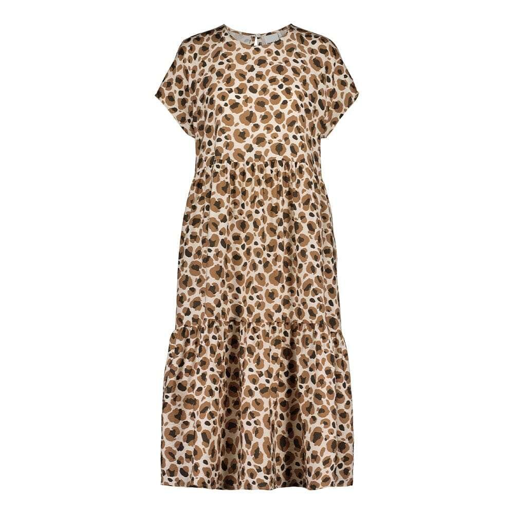 Women's Leopold Tiered Midi Dress -Mekko | Chocolate - L