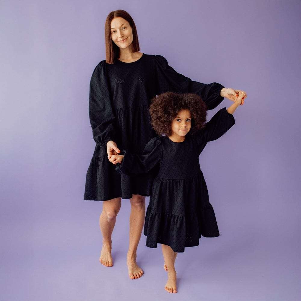 Women's Puff Sleeve Dress -Mekko | Licorice - M