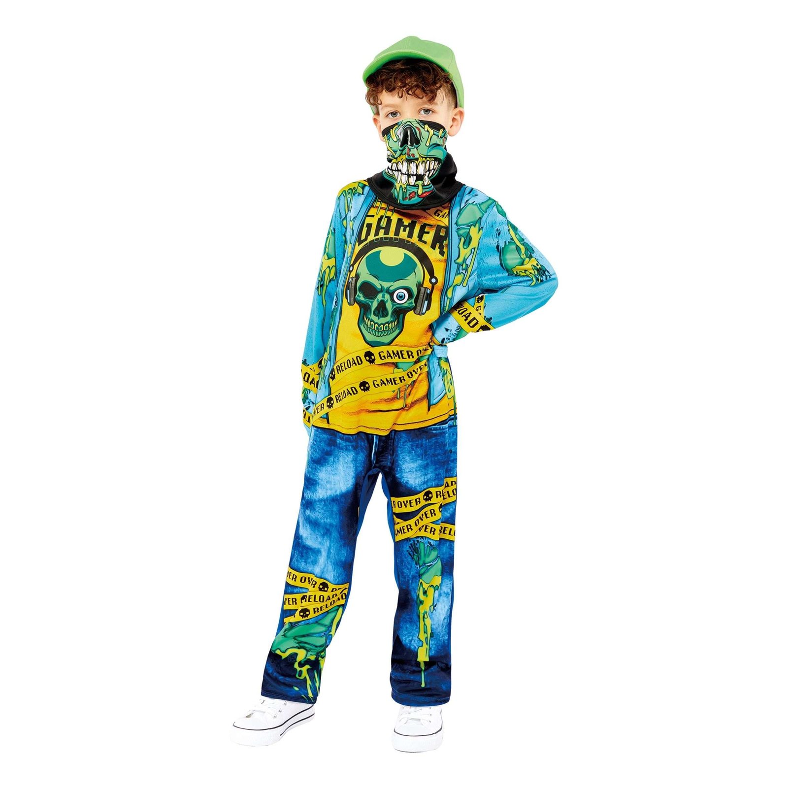 Zombi Gamer Lasten Naamiaisasu - Large