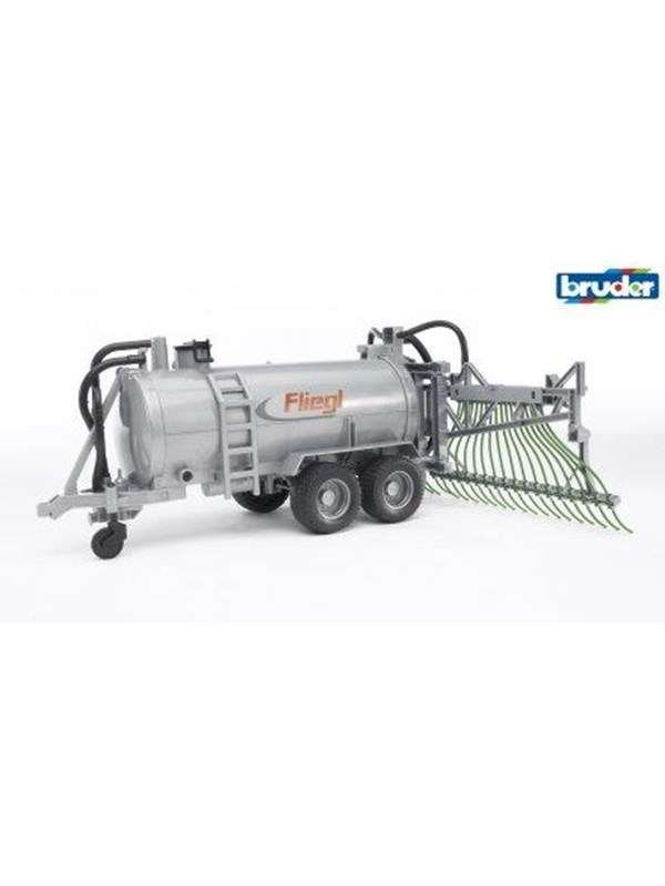 Bruder Fliegl barrel trailer with spread tubes
