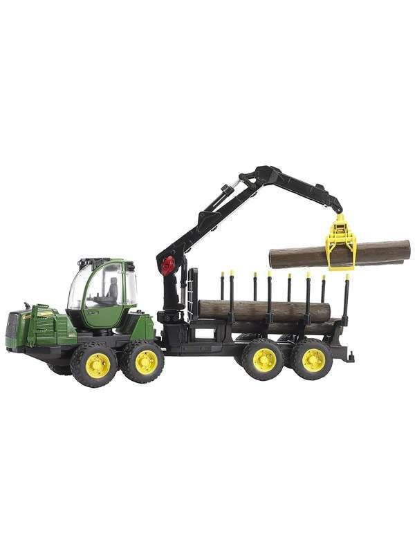 Bruder John Deere 1210E Forwarder with 4 trunks and grab