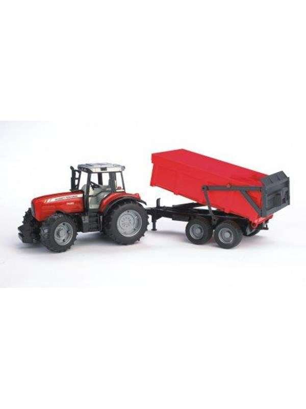 Bruder Massey Ferguson 7480 with tipping trailer